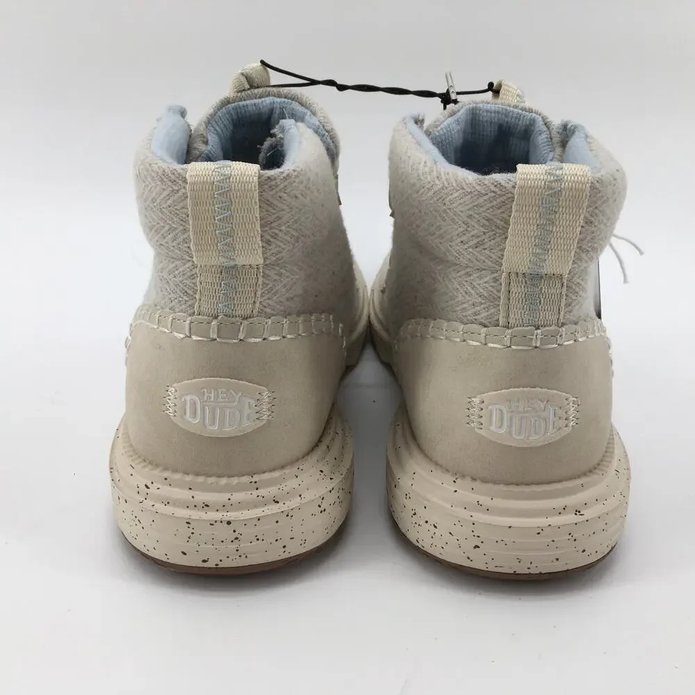 NWT Hey Dude Reyes Ankle Boot Womens 11 Heathered Ivory Greige Casual Comfort